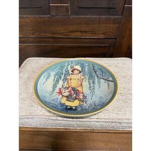 Edwin Knowles "Easter" Collector Plate Jessie Wilcox Little Girl 1986 Vintage